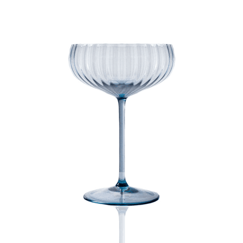 Image showing the Lyon Set of 2 Champagne Saucers, 210ml, Blue Smoke product.