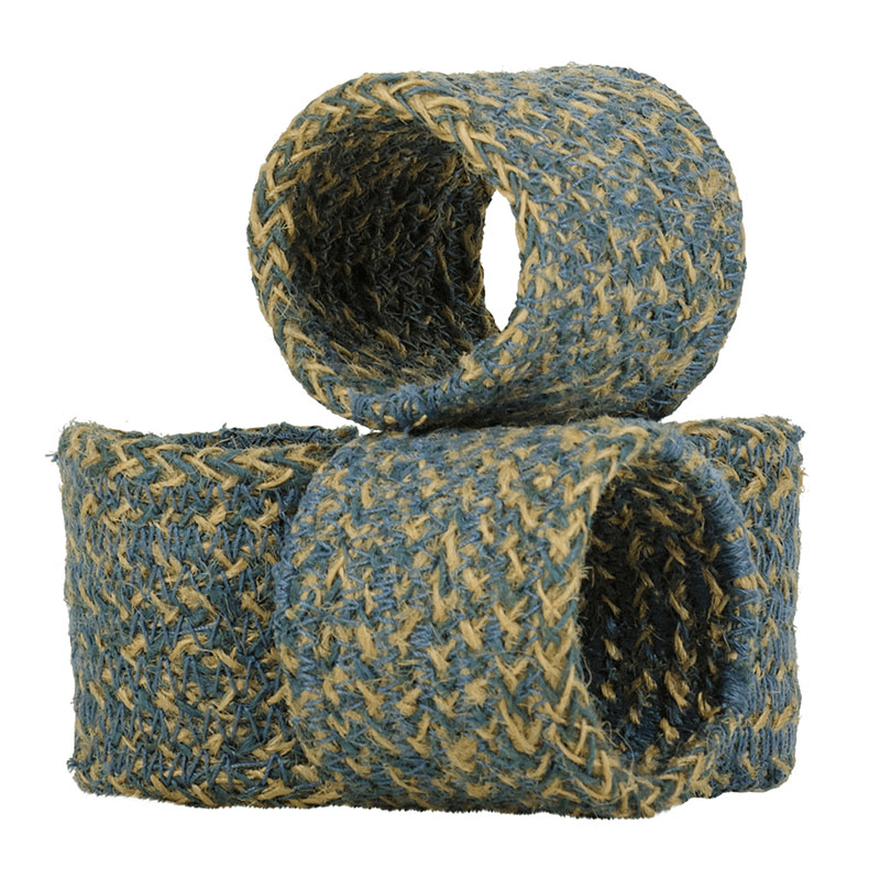 Jute Set of 4 Napkin Rings, H5 x D5cm, Gull Grey