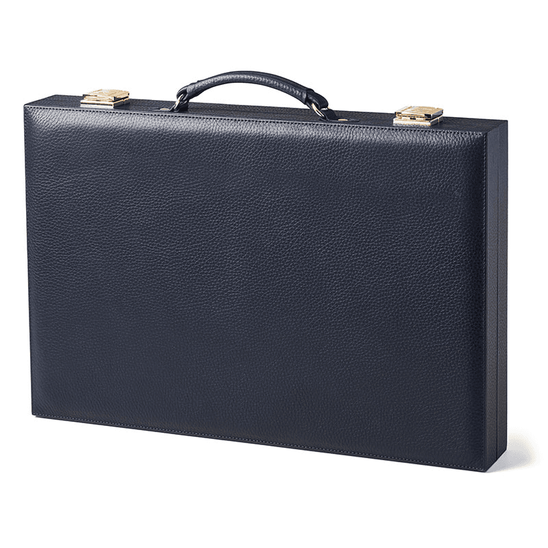 Backgammon Set, L45cm x W30cm, Navy Pebble