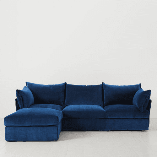 Image showing the Model 06 3 Seater Sofa With Chaise, Navy product.