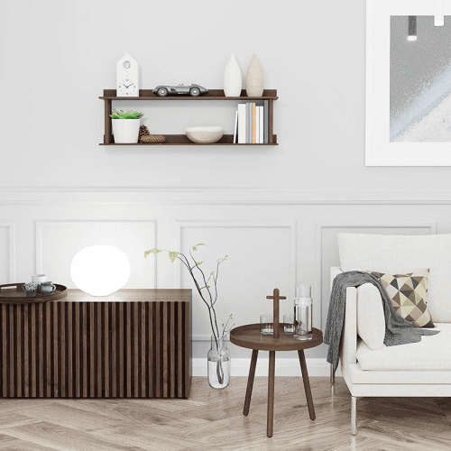 Image showing the Platform 2 Shelf, H38 x W100cm, Walnut product.