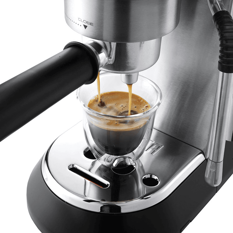 Dedica Arte Manual Coffee Machine, Silver