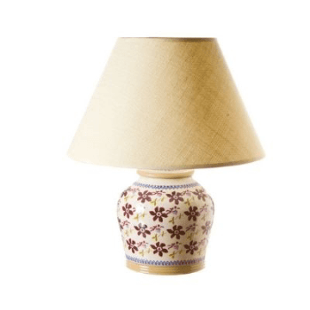Lamp Base, Clematis, Ceramic, 7"