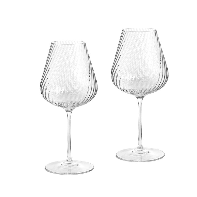 Vera Wang Swirl Set of 2 White Wine Glasses, 440ml, Clear