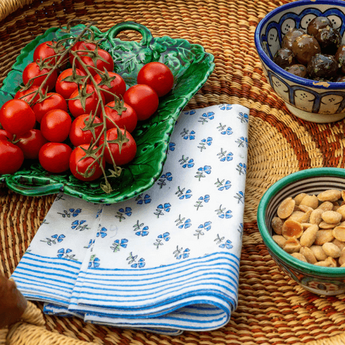 Image showing the Ditsy Set of 4 Napkins, 45 x 45cm, Blue product.