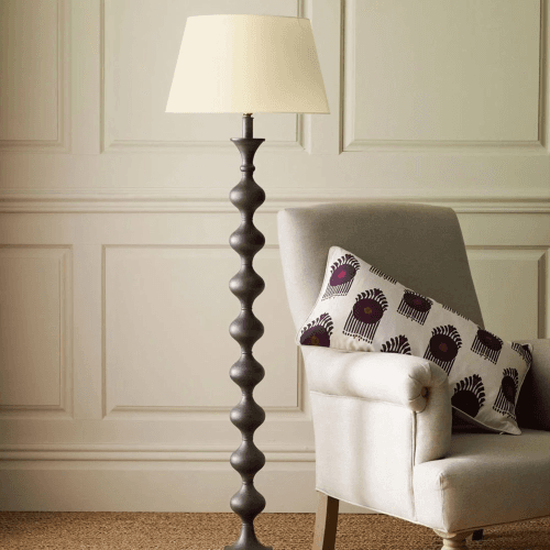 Image showing the Fortuna Floor lamp - base only, W18 x D18 x H109cm, Metal Lamp product.