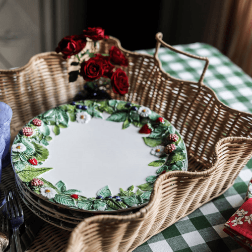 Image showing the Frutti Di Bosco Set of 4 Dinner Plates, D28cm, Multi product.