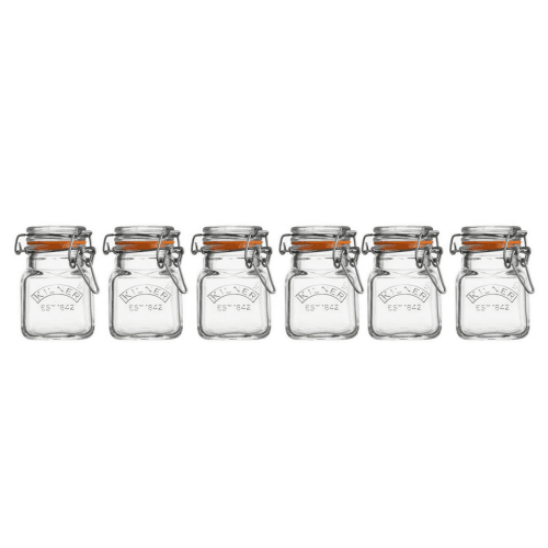 Image showing the Glass Clip Top Spice Jar Set product.