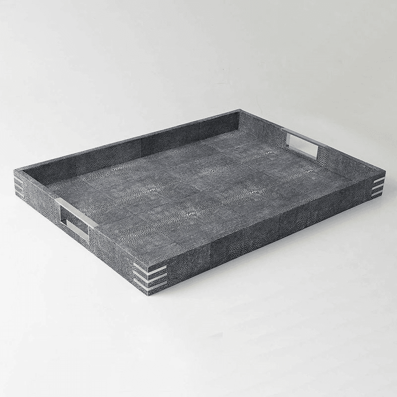 Chandler Rectangular Drinks Tray, 54 x 40 cm, Charcoal Grey
