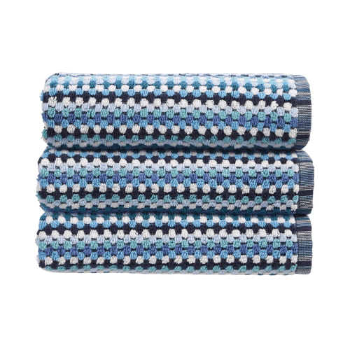 Image showing the Carnaby Stripe Hand Towel, Blue product.