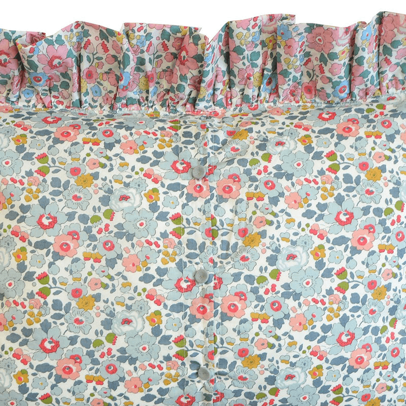 Betsy Candyfloss Ruffle Oblong Cushion, 38 x 53cm, Grey