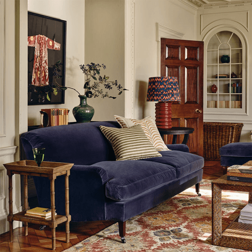 Image showing the Coleridge Three Seater Sofa, Sapphire product.