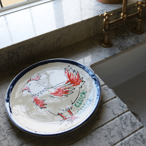 Image showing the Cluck Cluck Plate, D35cm, Multi product.