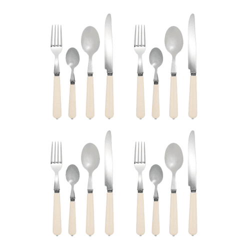 Image showing the Ivory 16 piece cutlery set product.