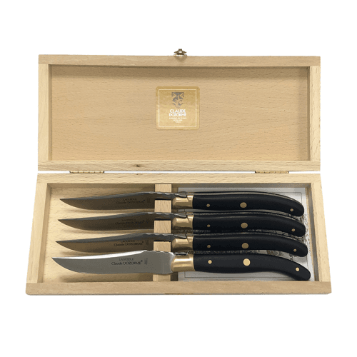 Image showing the Laguiole Boxed Set of 4 Steak Knives, Black product.