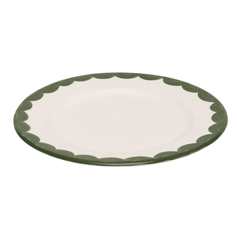 Scallop Set of 2 Side Plates, D20cm, Green