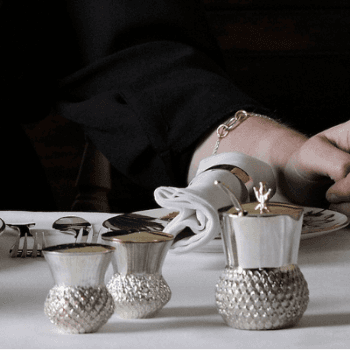 Image showing the Mustard Pot, Thistle, Sterling Silver, 6.5cm product.