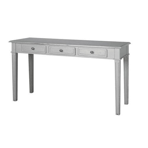 Image showing the Provence Hall table with 3 drawers, 75 x 135 x 45cm, Grey product.