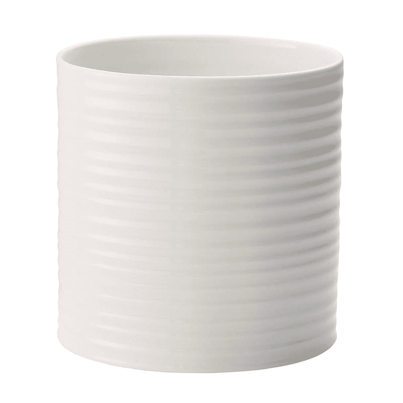 Ceramics Oval utensil jar large, 19 x 15cm, White