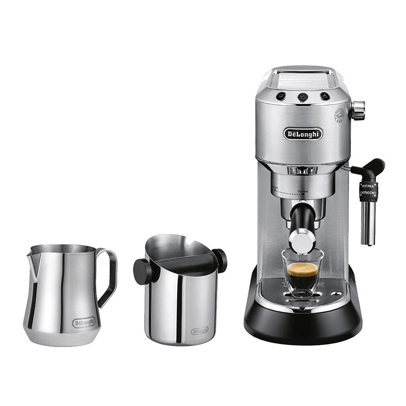 Dedica Arte Manual Coffee Machine, Silver