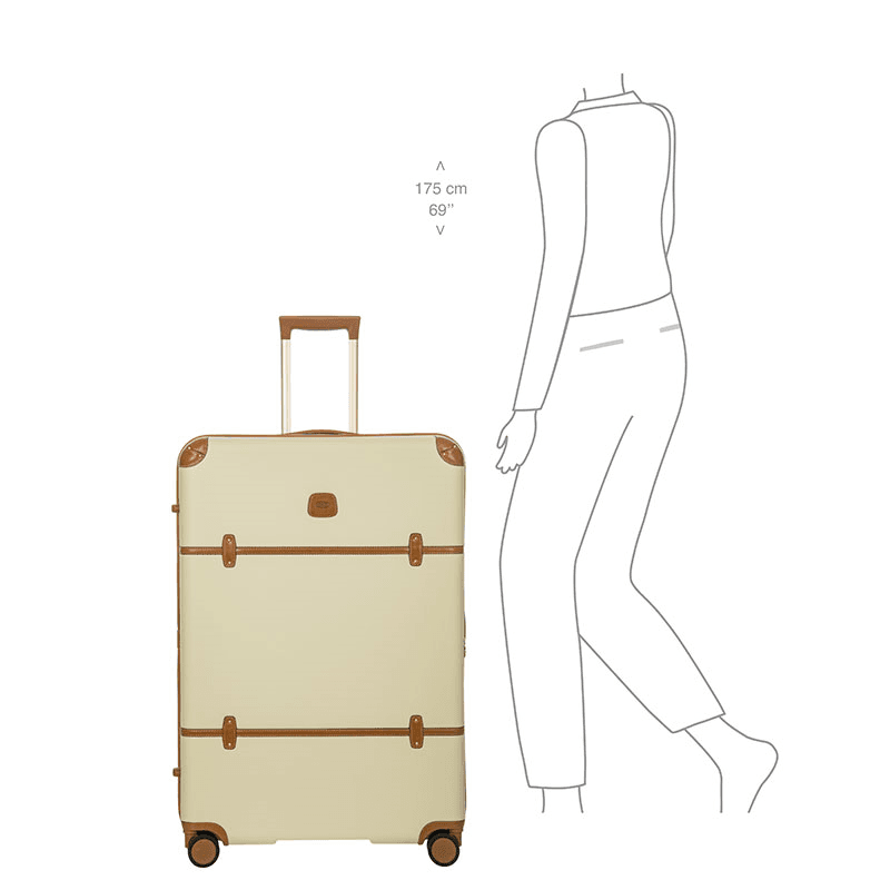 Bellagio Suitcase, H82 x L56 x W30/34cm, Cream