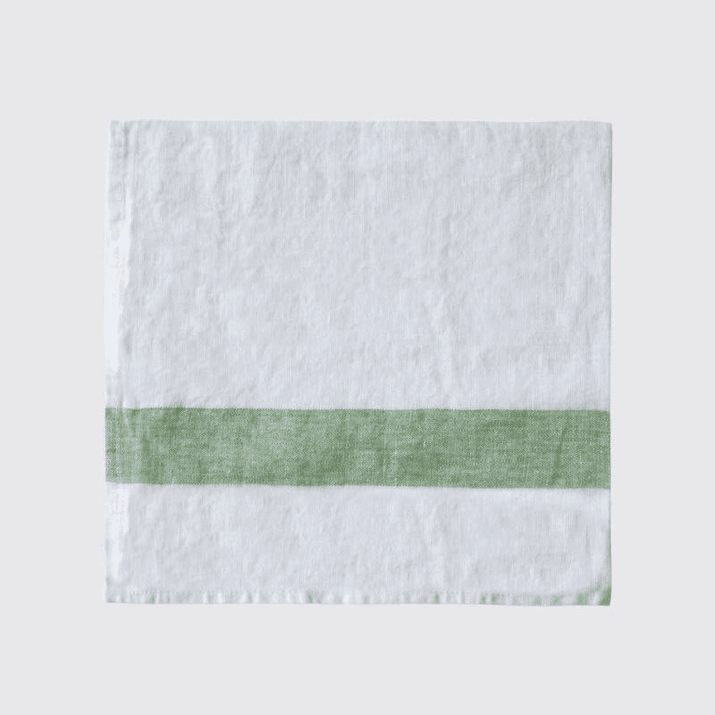 Arles Stripe Napkin, H47 x W47cm, Olive