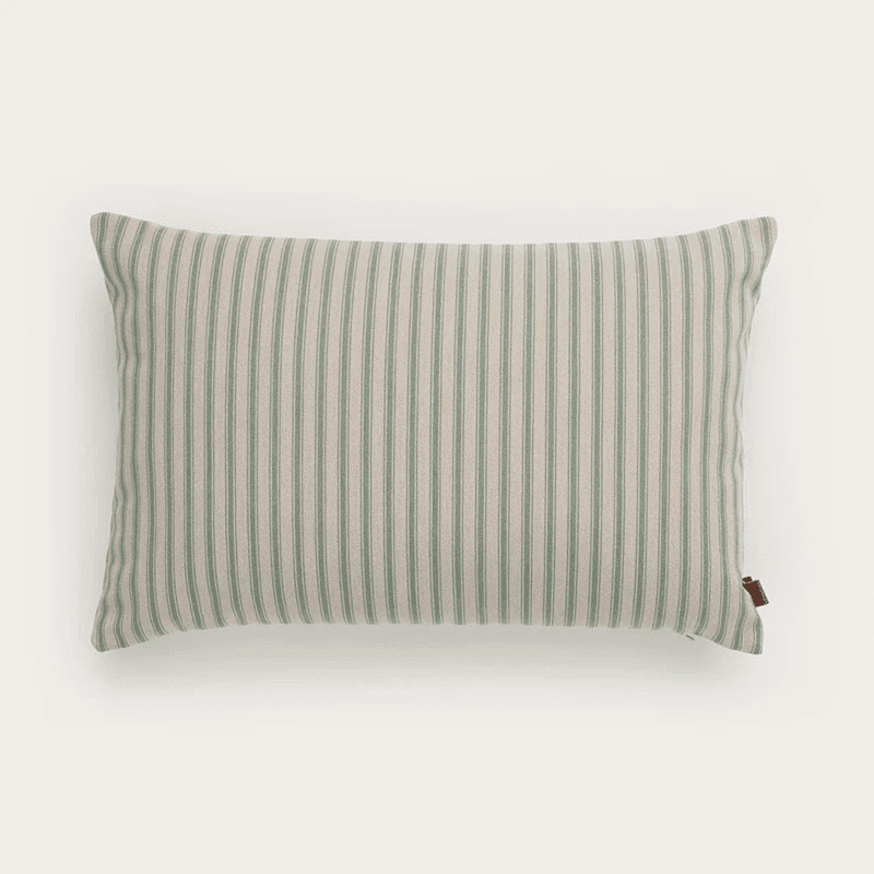 Wide Stripe Outdoor Cushion, 35 x 55cm, Green