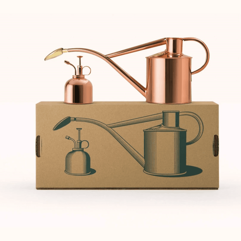 The Rowley Ripple & Smethwick Spritzer Watering Can & Sprayer Gift Set, 1L, Copper