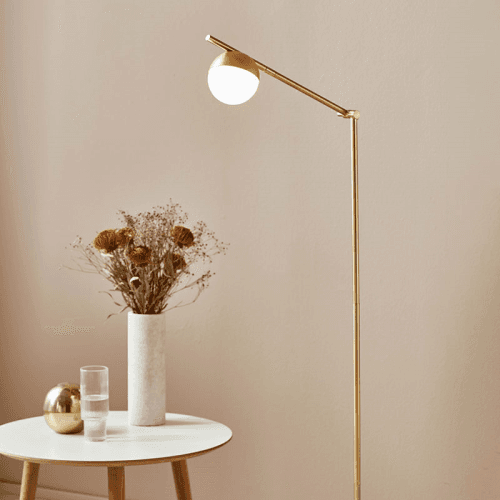 Image showing the Contina Floor Lamp, H139.5cm, Brass product.