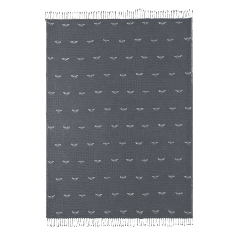 Bees Throw, 150 x 200cm, Granite