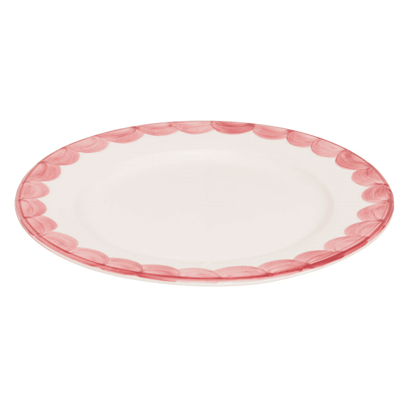 Scallop Set of 2 Side Plates, D20cm, Pink