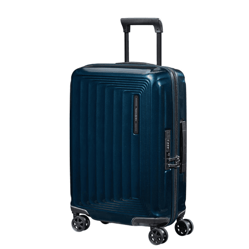 Image showing the Nuon Cabin Suitcase, H55 x L40 x W20/23cm, Metallic Dark Blue product.