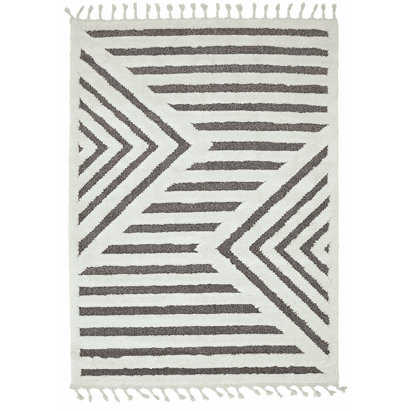 Arianna shard shaggy moroccan rug, 200 x 290cm, Cream