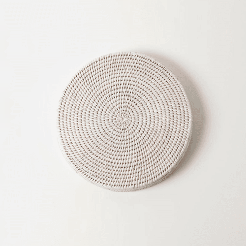 Image showing the Latha Set of 4 Placemats, D27cm, White product.