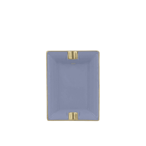 Image showing the Sous Le Soleil Ashtray, W9.5 x L11cm, Matt Gold Classic Ice Blue product.