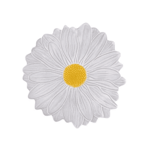 Image showing the Maria Flor Daisy Plate, D23cm, White product.