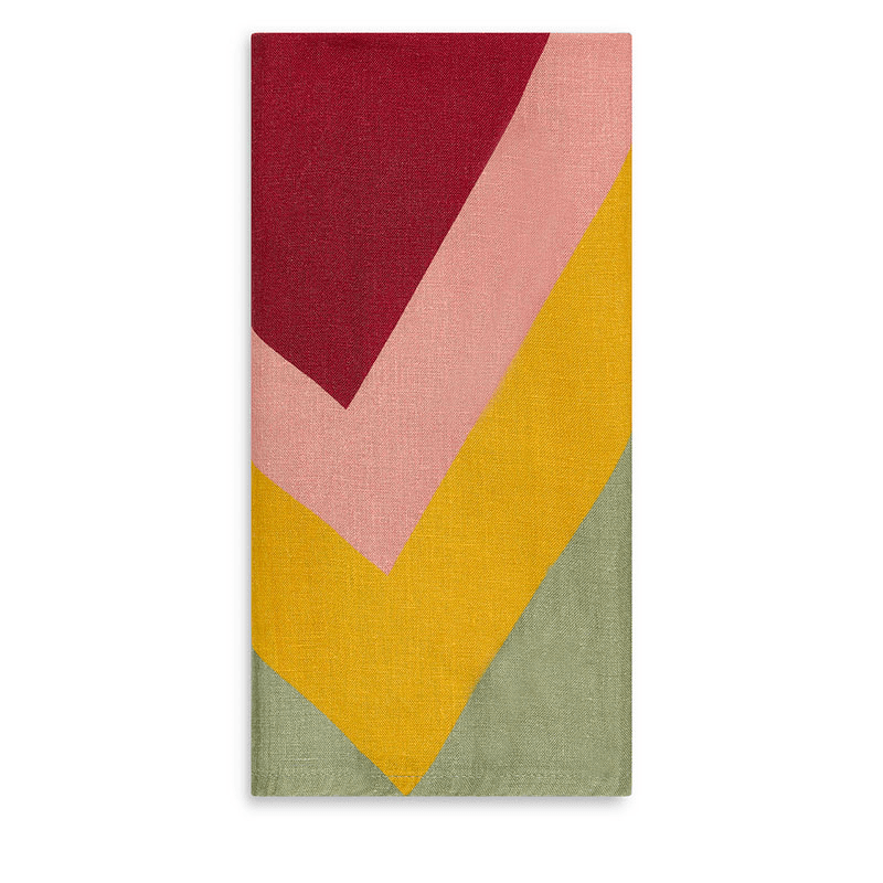 S&B Heart Linen Set of 6 Napkins, 50cm x 50cm, Multi