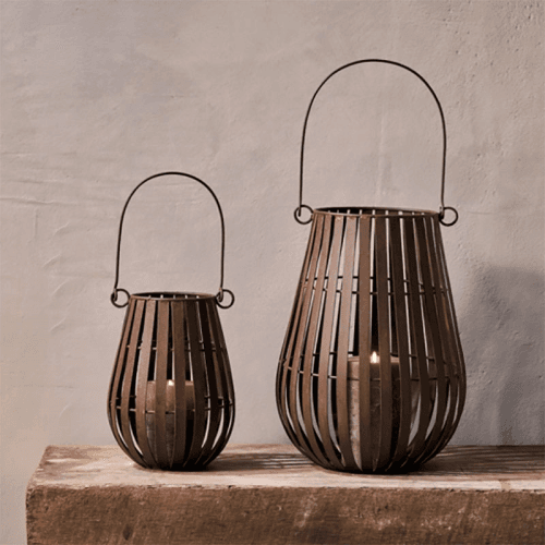 Image showing the Pothos Lantern, H31cm, Rust product.