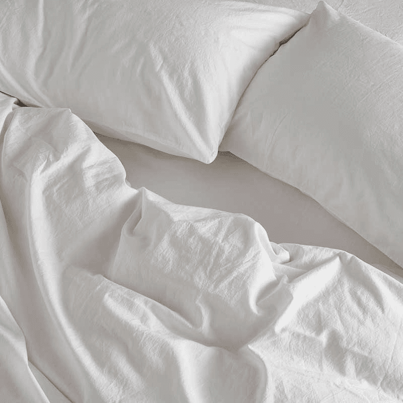 Relaxed Cotton King Size Duvet Cover, Snow