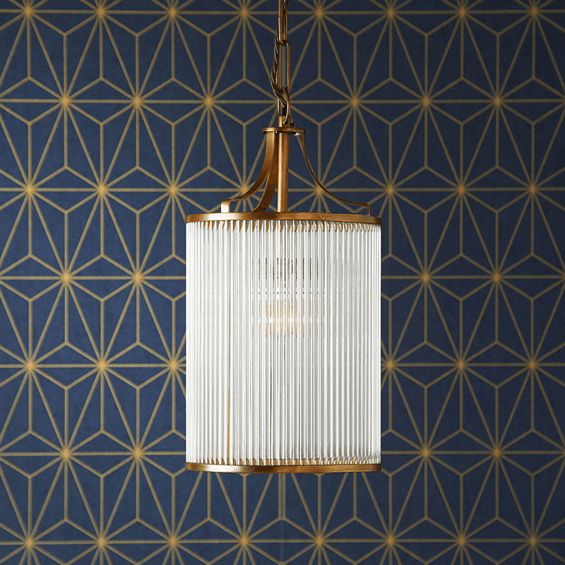 Valli Pendant, H47cm x W24cm, Antique Brass