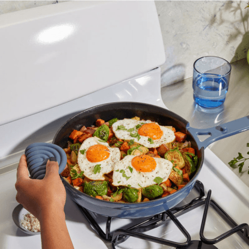 Image showing the Cast Iron Always Pan, Blue Salt product.