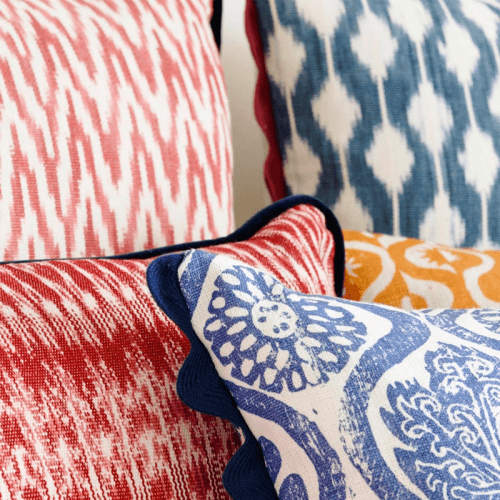 Image showing the Oakleaves Cushion, 50 x 50cm, Bright Blue product.