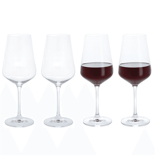 Image showing the Cheers Set of 4 Red Wine Glasses, 450ml, Clear product.
