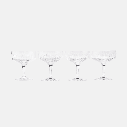 Image showing the Roebling Set of 4 Champagne Coupe, 197ml, Clear product.
