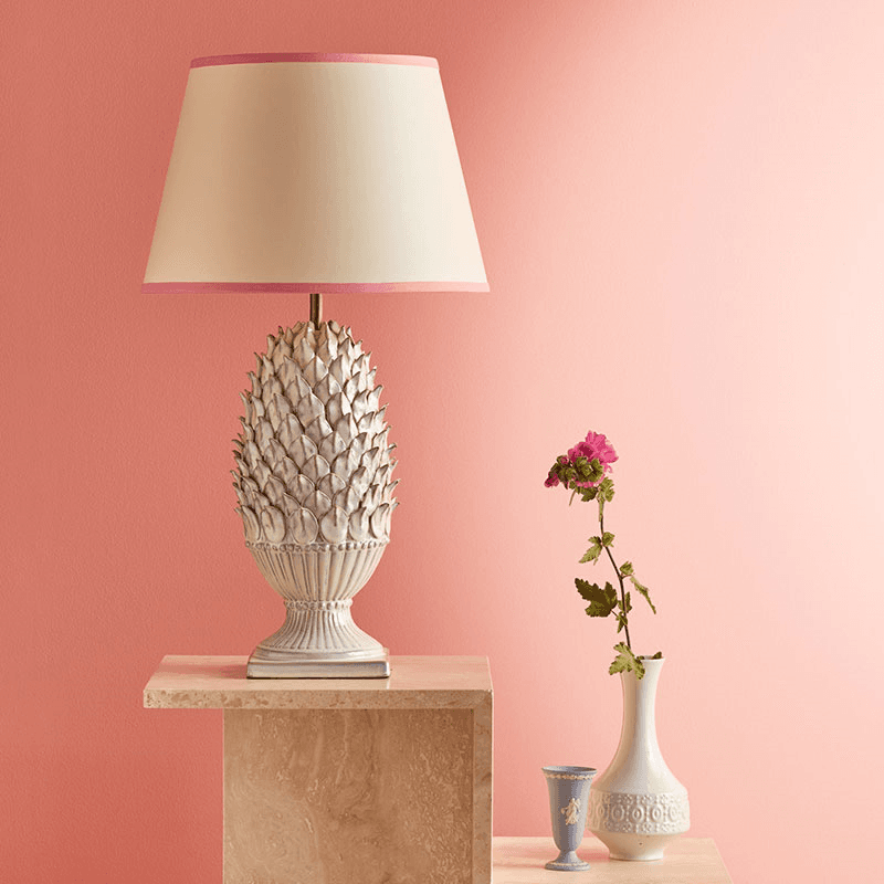 Charles Table Lamp, H42cm, Stone