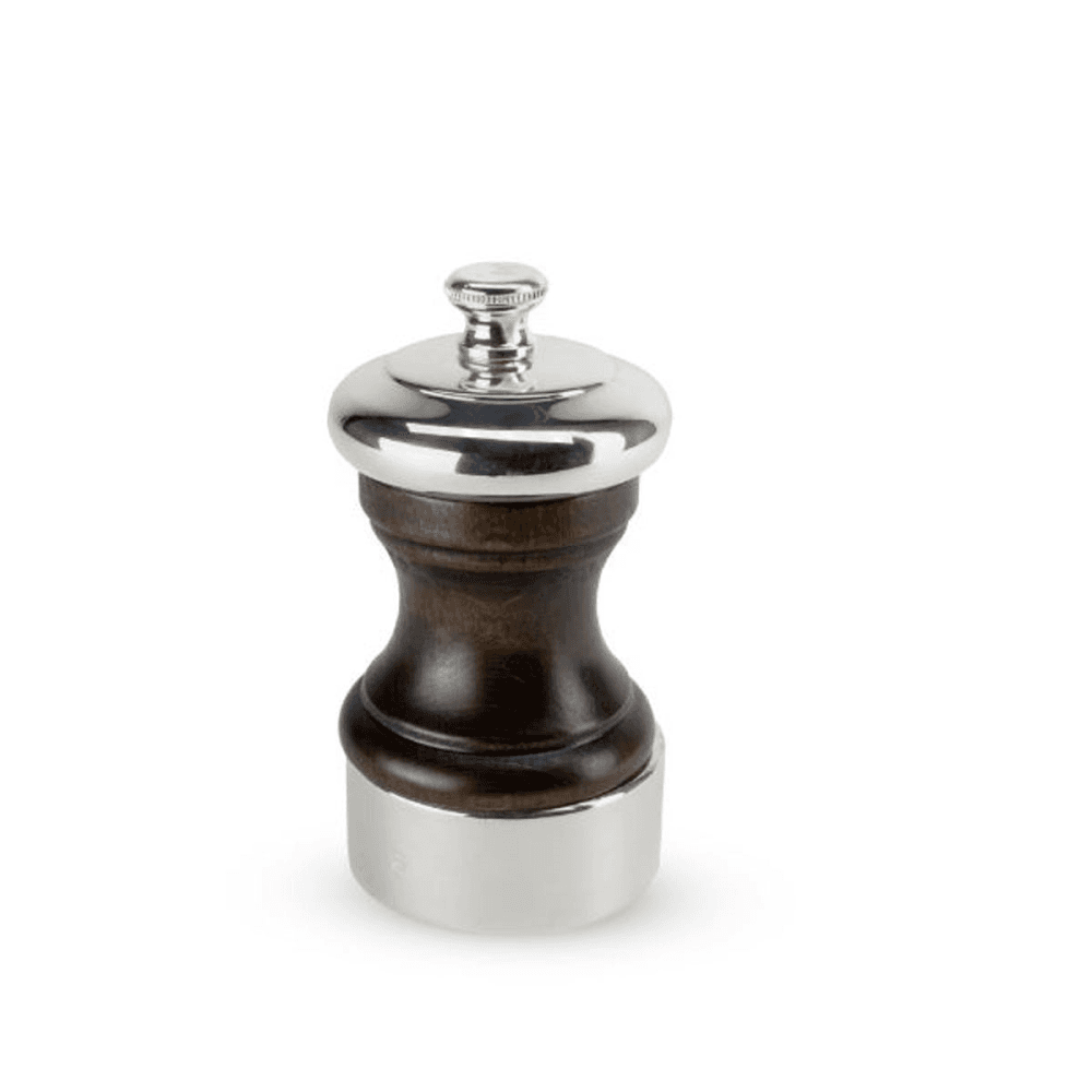 Palace Salt mill, 10cm, Silver Plate And Polished Wood Finish