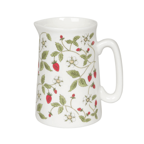Image showing the Strawberries Small Jug, 300ml, White, Green, Red product.