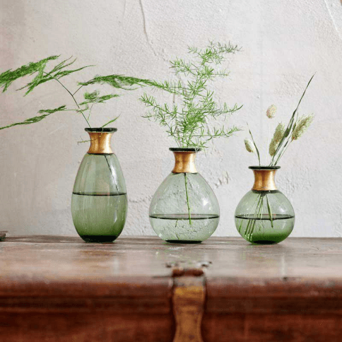Image showing the Miza Vase, H11cm, Green product.