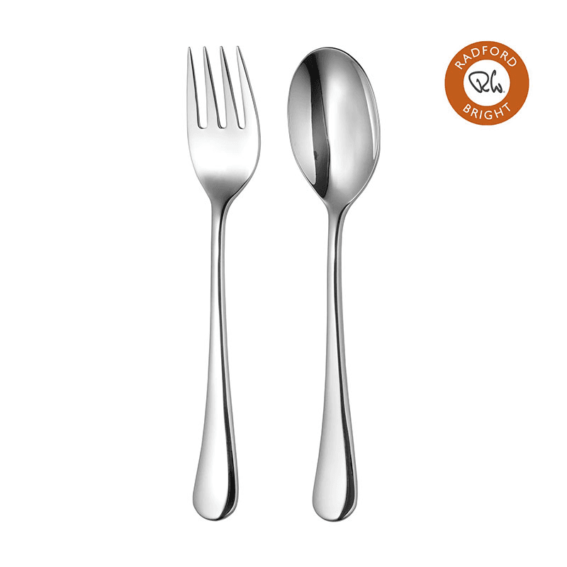 Radford Bright 2 Piece Large Serving Set, Stainless Steel