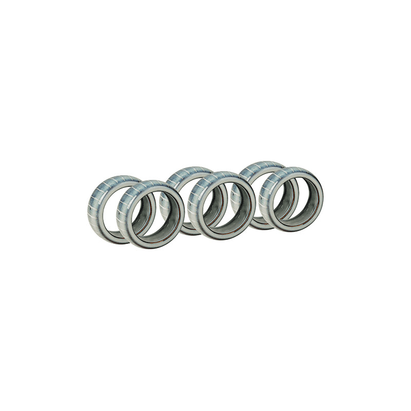 Nordic Set of 6 Napkin Rings, D4.5cm, Sea
